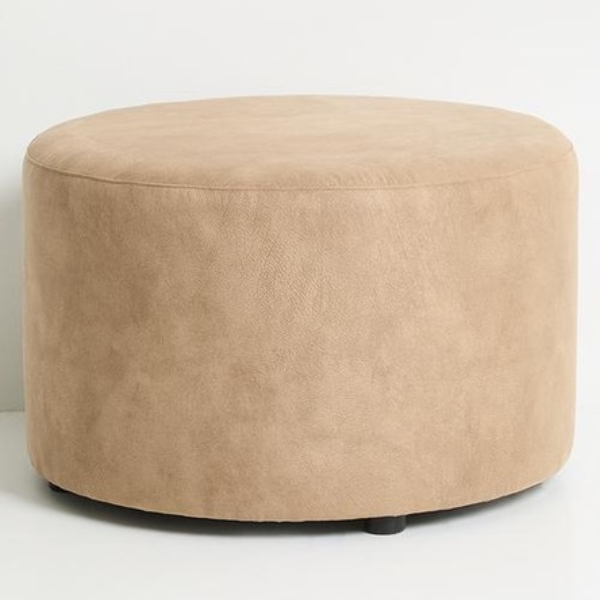 Round Ottoman - Coffee